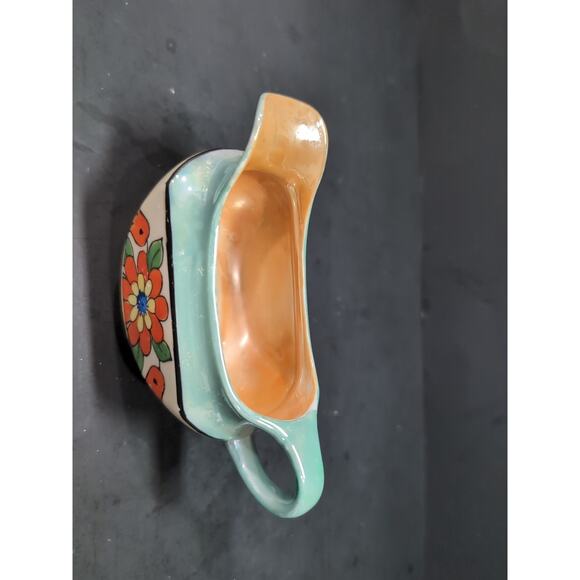 Japanese‎ Hand-Painted Lusterware Pitcher, Creamer, Vintage Serveware, Art Deco - Picture 5 of 8
